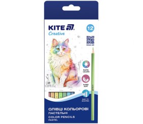 Олівці кольорові, 12 шт. Kite Creative Pastel