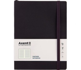 Книга записна Partner Soft L, 190*250, 96 арк, кліт, чорна