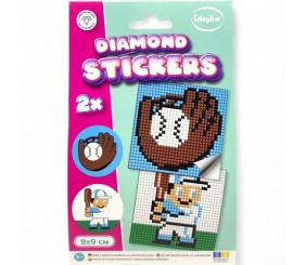 Набір з алмазною мозаїкою на самоклеючій основі "Бейсбол" 9x9 см