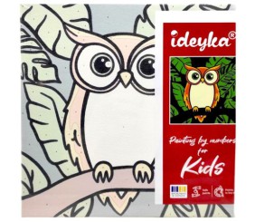 Картина за номерами для дітей "Тропічна сова" 25х25 см