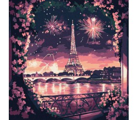 Картина за номерами "Яскрава ніч" 30х30 см