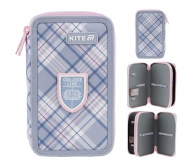 Пенал Kite 2 від., без наповнення 623 College Line Girl