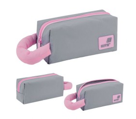 Пенал Kite 2703-2 сіро-рожевий