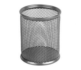 Підставка для ручок кругла 80х80х100мм, мет, срібляста