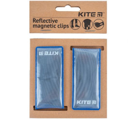 Набір магнітних кліпс світловідбиваючих, синій індіго