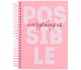 Блокнот на спіралі тверда обкл., А5, 120 арк.,кл., Possible