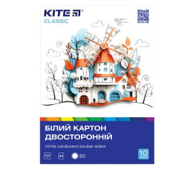 Картон білий (10арк), A4 Kite Classic