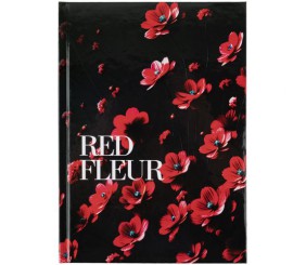 Книга записна тверда обкл. А5, 96 арк., кліт., Red fleur
