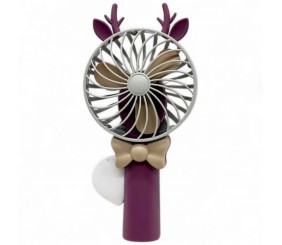 Вентилятор ручний з ріжками (19 см), фіолетовий