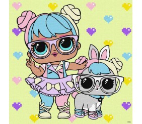 Картина за номерами з фарбами металік "L.O.L. Surprise! TroopSurprise BonBon With HopHop" 40х40 см