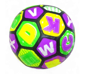 Мʼяч гумовий 22 см 70 грам, світло