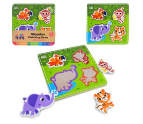 Іграшка деревʼяна Рамка-вкладиші Зоопарк 15 х 15 см