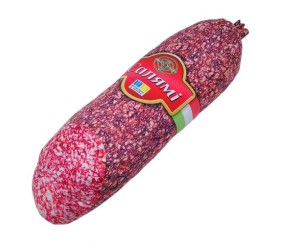 Іграшка м’яка "Ковбаса салямі" розмір 46 см (червона)