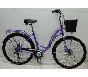 Велосипед міський Corso «Liberty» 28’’ дюймів + КОШИK, сталева рама 20``, 7 швидкостей, корзина, багажник