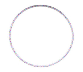 Обруч №2 75 см "Кольорові квіточки" (білий)