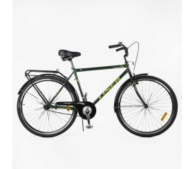 Велосипед міський Corso Liner одношвидкісний, сталева рама 19’’, багажник