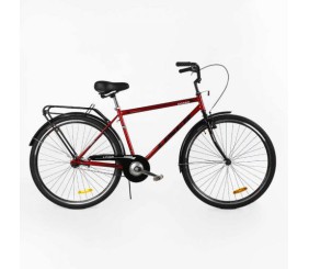 Велосипед міський Corso Liner одношвидкісний, сталева рама 19’’, багажник