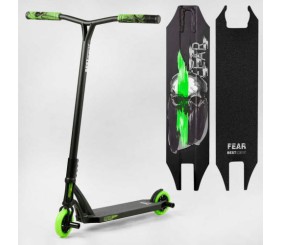 Самокат трюковий "Best Scooter" FEAR, SCS-система, ПЕГИ, алюмінієвий диск та дека, колеса PU, d=115 мм, ширина керма 58 см