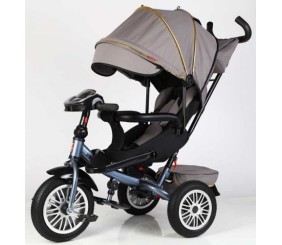 Велосипед 3-х колісний "BestTrike Perfetto" (поворотне сидіння, колеса гумові безкамерні, кошик, фара музична, USB, Bluetooth)