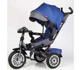 Велосипед 3-х колісний "BestTrike Perfetto" (поворотне сидіння, колеса гумові безкамерні, кошик, фара музична, USB, Bluetooth)