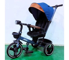 Велосипед дитячий BestTrike Marco поворотне сидіння, складне кермо, колеса з прогумованим PU, кошик, телескопічна ручка, фара музична