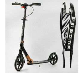 Самокат алюмінієвий "Best Scooter" (колеса PU, ФАРА, затискач керма, d передніх коліс - 230 мм, d задніх коліс 200мм, 1 амортизатор передній)