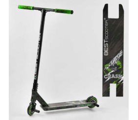 Самокат трюковий "Best Scooter. CRASH" (HIC-система, ПЕГІ, алюмінієвий диск і дека, колеса 110 мм PU, ширина керма - 57 см, в коробці)