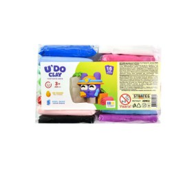 Набір для творчості "UʼDO Clay 16 шт." брикет 6 г