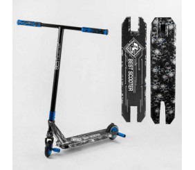 Самокат трюковий "Best Scooter" (HIC-система, ПЕГИ, алюмінієвий диск та дека з ПРИНТОМ, колеса PU, d = 110мм, ширина керма - 60 см)