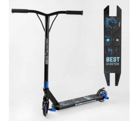 Самокат трюковий "Best Scooter" (HIC-система, ПЕГИ, алюмінієвий диск та дека, колеса PU d-110мм, ширина керма-52см, висота - 83см)