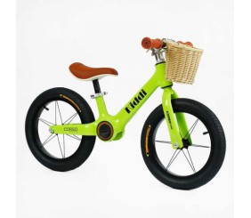 Велобіг CORSO KIDDI LT-14127 магнієва рама, колеса надувні резинові 14’’, алюмінієві обода, підставка для ніг, корзинка, в коробці