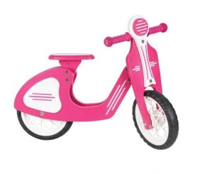 Скутер 02-002 Pilsan колір РОЖЕВИЙ, дерев’яний, в коробці