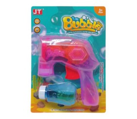 Пістолет для пускання мильних бульбашок, з підсвічуванням (рожевий)