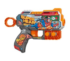 Пістолет іграшковий "Super Hear", механічний, з мʼякими набоями, 20 см