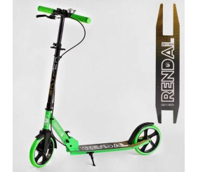 Самокат двоколісний алюмінієва рама, колеса PU 200 мм, ручне гальмо, в коробці