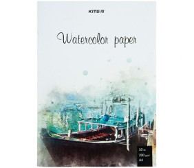 Папір для акварелі А4, 10 аркушів, 200г/м2