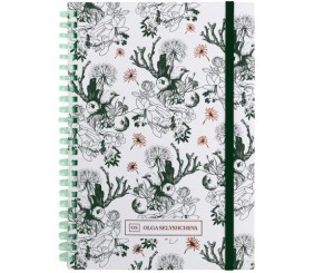 Блокнот на спіралі карт. обк., А5,80 арк,кл.,OS,Green birds