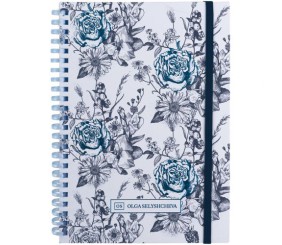 Блокнот на спіралі карт. обк., А5,80 арк,кл.,OS,Blue garden