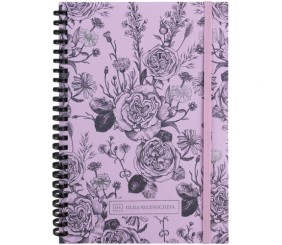 Блокнот на спіралі карт. обк., А5,80 арк,кл.,OS,Pink Roses