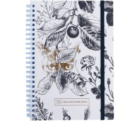 Блокнот на спіралі карт. обк., А5,80 арк,кл.,OS,Gold Cat