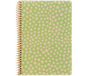 Блокнот на спіралі пласт. обкл., А5, 80 арк.,кл., салатовий
