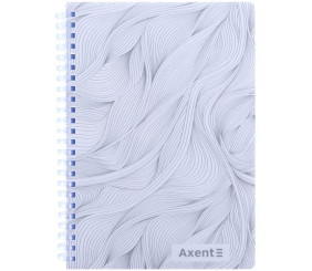 Блокнот на спіралі пласт. обкл., А5, 80 арк.,кл., блакитний