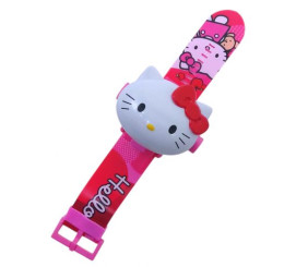 Годинник аніме Hello Kitty герої, проєктор, електронний циферблат, довжина ремінця - 21 см, секундомір