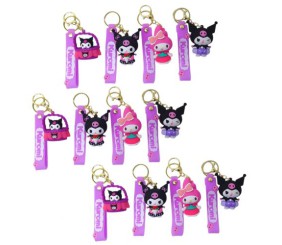 Брелок аніме "Куромі" 5 см, гума, кріплення, ремінець, 12 штук