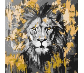 Картина за номерами "Золотий лев" 40х40 см
