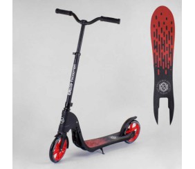 Самокат двоколісний ЧЕРВОНИЙ, колеса PU - 20 см, широкий велосипедне кермо, новий зажим керма, в коробці