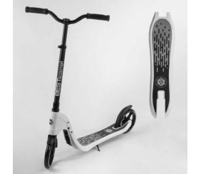 Самокат двоколісний БІЛИЙ, колеса PU - 20 см, широкий велосипедне кермо, новий затиск керма, в коробці