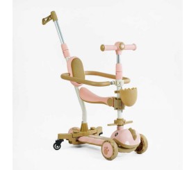 Самокат 5в1 Skyper колеса PU 125х40мм зі світлом, УКР. МУЗИКА та підсвічування платформи, с ДОП. КОЛЕСАМИ, захисний бампер, в коробці