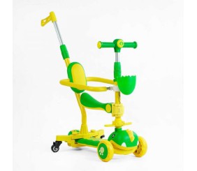 Самокат 5в1 Skyper колеса PU 125х40мм зі світлом, УКР. МУЗИКА та підсвічування платформи, з ДОП. КОЛЕСАМИ, захисний бампер, в коробці