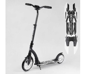 Самокат двоколісний Best Scooter 75343 колеса PU - переднє 23 см, заднє - 20 см, 1 амортизатор, широкий руль, зажим руля, в коробці